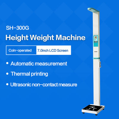 Ultrasonic Coin Operated Height Weight Bmi Vending Machine