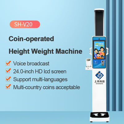 Advanced 19-inch Advertising Screen Multi Functions Coin Operated Body Checking Machine Self Serviced Health Checkup Kiosk