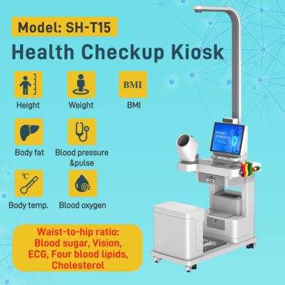 Multifunctional 15-inch Touch Screen Smart Medical Health Analyzer Checkup Kiosk
