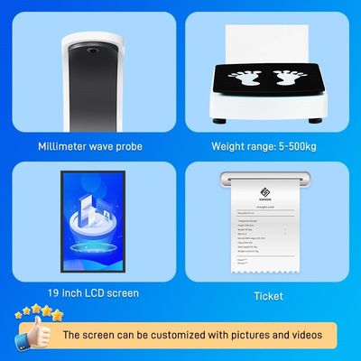 Ultrasonic Electronic Balance Bmi Measuring Pharmacy Hospitals Digital Height Weight Scale for Human with Printer