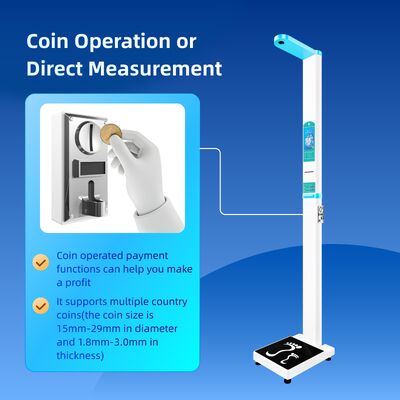 Digital Weighing Scale BMI Machine Coin Operated Height Weight Machine 