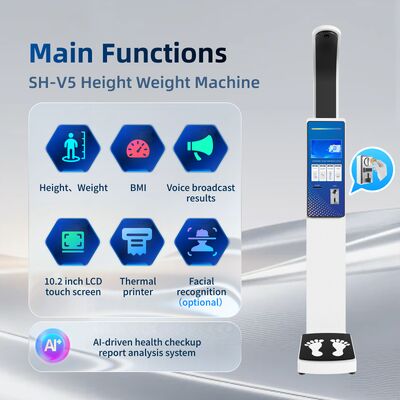 Commercial Outdoor Coin Operated Weighing Scale Body Composition Fat Scale Height and Weight Balance Operad OEM BMI