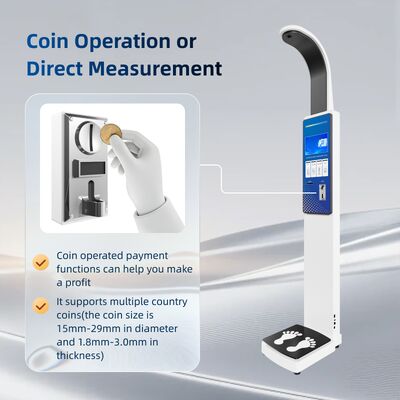 Commercial Outdoor Coin Operated Weighing Scale Body Composition Fat Scale Height and Weight Balance Operad OEM BMI