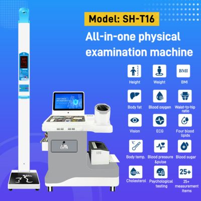 Medical Health Kiosk One-Stop Self-service Σταθμός πλήρους ελέγχου σώματος με δυνατότητες τηλεϊατρικής Χάλυβας περίπτερο πίεσης αίματος