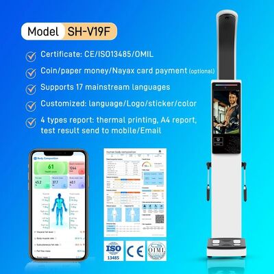 Hotsale Body Composition Analyzer for Gym and Home Use Analyzer Machine Bioelectrical Impedance with Thermal Printer
